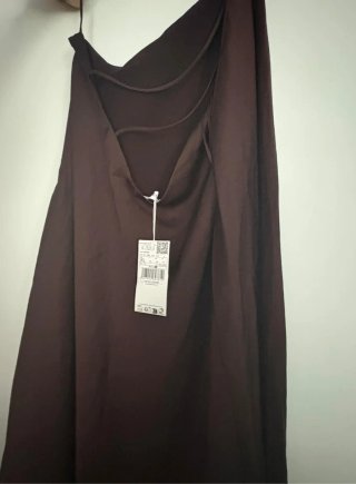 Vestido Mango marrón XL.