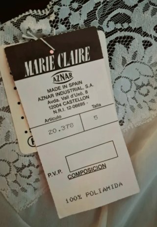 Lencería Combinación Encaje Marie Claire Talla L