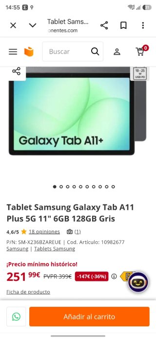 Samsung Galaxy Tab A11+ 128GB