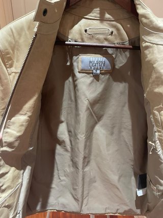 Chaqueta Americana Piel Hombre Beige