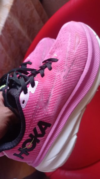 Zapatillas Hoka clinfton 9 Mujer Rosa y Blanco
