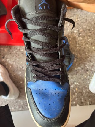 Air Jordan 1 Mid Negro/Azul