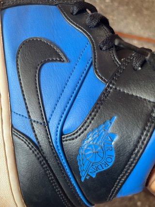 Air Jordan 1 Mid Negro/Azul