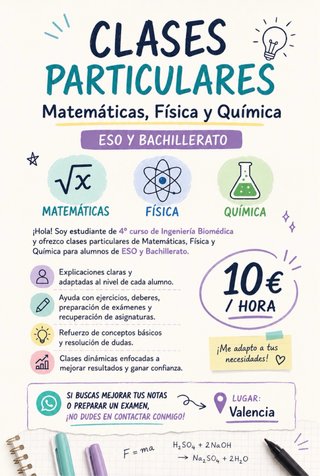 Clases ESO y Bach. Mates, FyQ