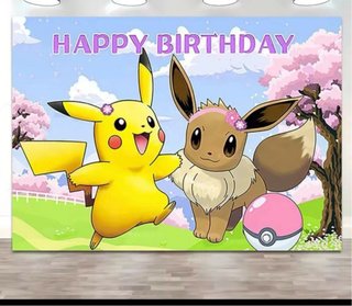 Sfondo pikachu eeve compleanno