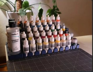 2 Estanterías / rack para 40 pinturas vallejo Gris