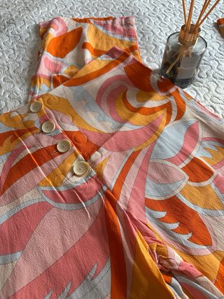 Pantalón Mango Lino Estampado