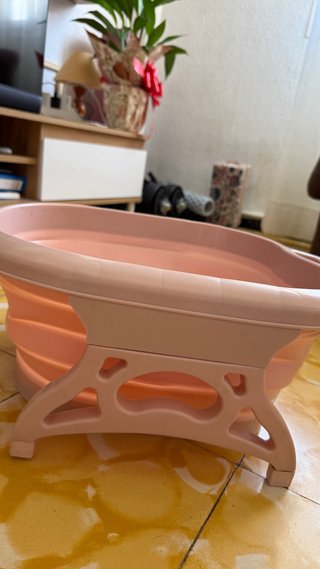 Bañera para pies plegable rosa