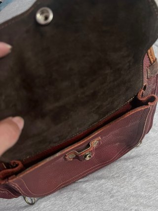 Morral artesanal de piel artesanal