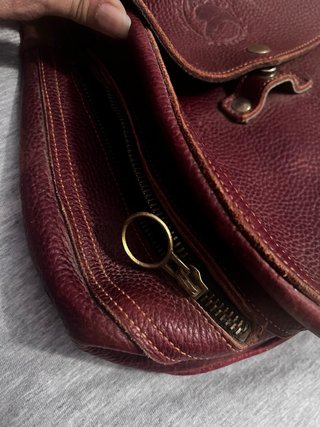 Morral artesanal de piel artesanal