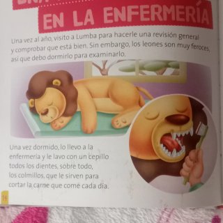 Figura león y Libro Lumba, el león