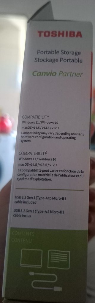 Disco Duro Externo Toshiba 2TB - Usb 3.2