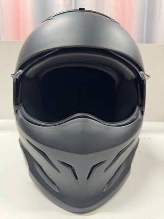 Casco Moto Retro Negro Mate