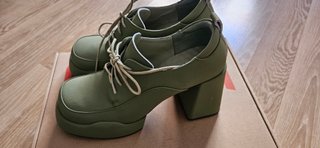 Botines de plataforma verde mujer
