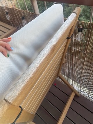 2 sillas reclinables de madera Ikea