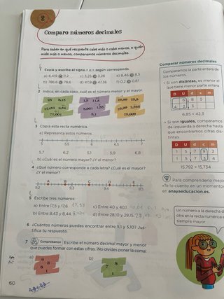 Libro Matemáticas Anaya 6 primaria.