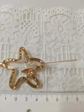 Spilla a forma di stella con strass