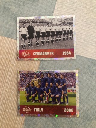 2 Cartas FIFA Museum Alemania 1954 Italia 2006