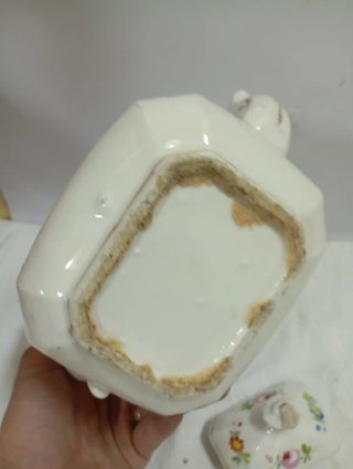 OFERTÓN Jarra porcelana siglo XIX floral