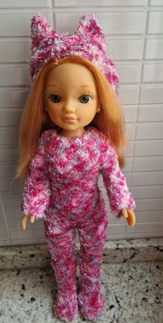 Nancy pelirroja pijama dragón y almohada + ropita