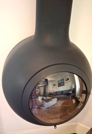 Chimenea Bioetanol Focus Diseño Negro