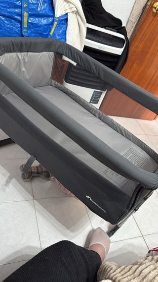 Cuna colecho y carro de bebé 2 en 1 gris