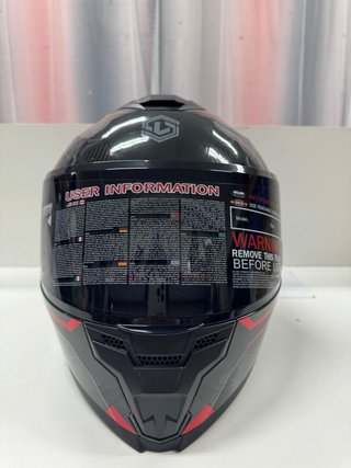 Casco Abatible Moto Negro/Rojo