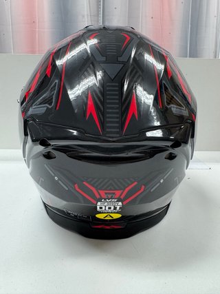 Casco Abatible Moto Negro/Rojo