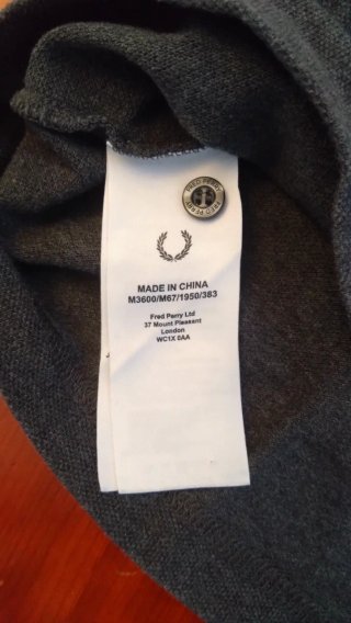 Polo Fred Perry Talla M Gris Multicolor