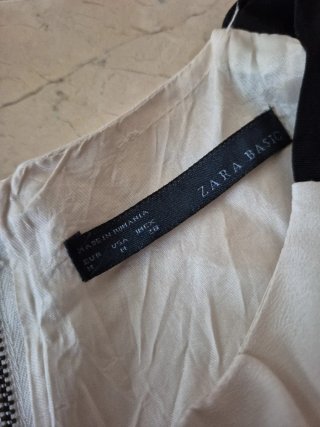 Vestido de verano blanco y negro