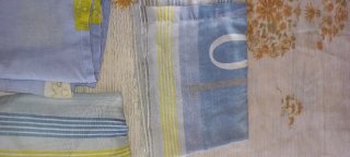 Juego Sábanas Cama 135 cm Azul y Verde