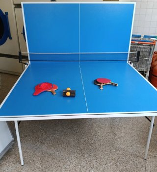Mesa Ping Pong Exterior Azul plegable