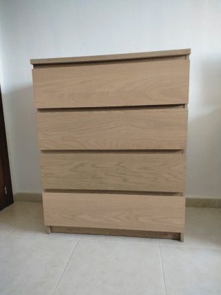 Cómoda de madera 4 cajones