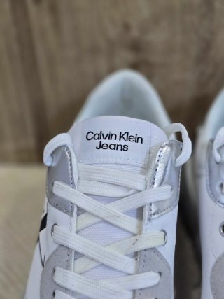Zapatillas Calvin Klein Blancas y Plateadas