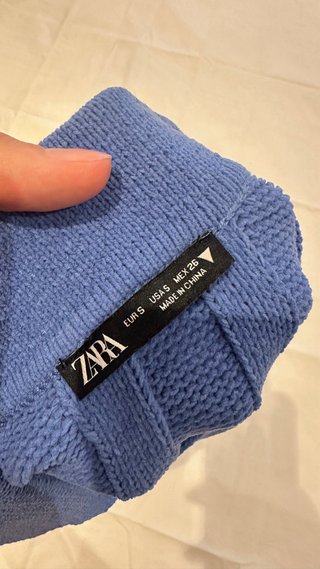 Chaleco Zara Azul Talla S
