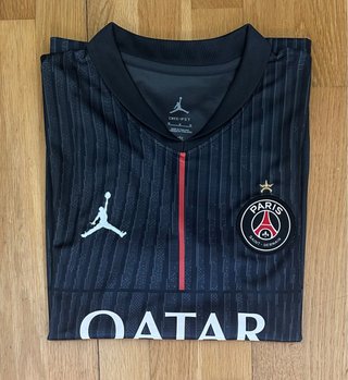 Camiseta Jordan PSG 4ª Equipación Negra Roja