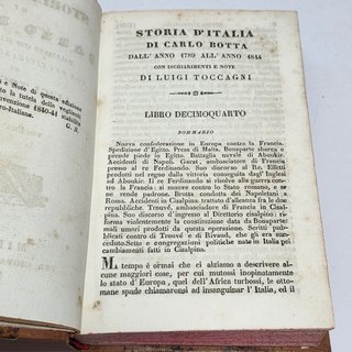 Libro Antico 1844 - Storia D'Italia di Carlo Botta