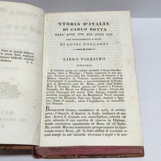 Libro Antico 1844 - Storia D'Italia di Carlo Botta