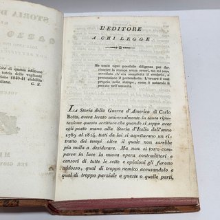 Libro Antico 1844 - Storia D'Italia di Carlo Botta