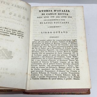 Libro Antico 1844 - Storia D'Italia di Carlo Botta