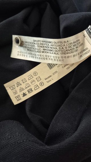 Polo manga larga massimo Dutti negro