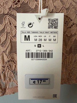 Top Corsé Encaje Zara Rosa Beige