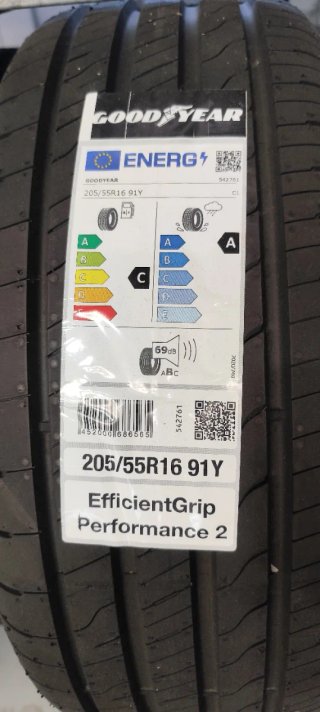 2 Neumáticos Goodyear 205/55R16 91Y EfficientGrip