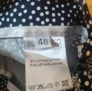 Pantaloni a pois neri e bianchi taglia 48