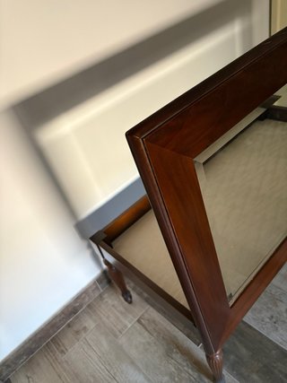 Tavolino legno e cristallo
