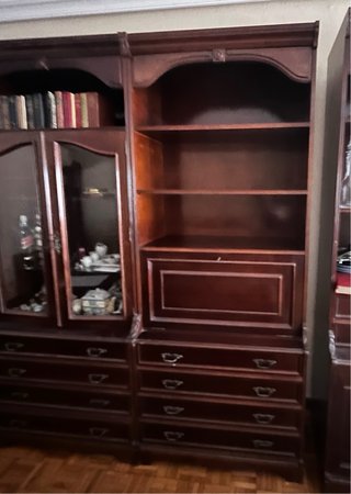 Mueble salón con escritorio y cajones