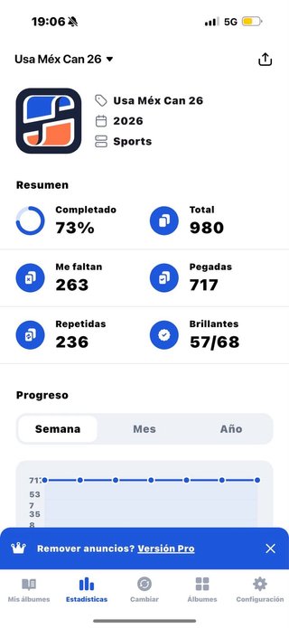 Álbum Panini Mundial FIFA 2026 CASI LLENO