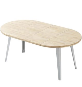 Mesa redonda extensible de roble