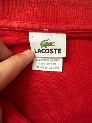 Polo Lacoste Rojo