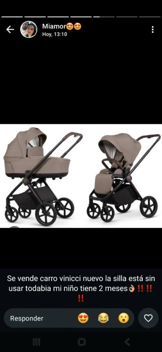 Carrito Vinnici Almond Nuevo incluye silla nueva